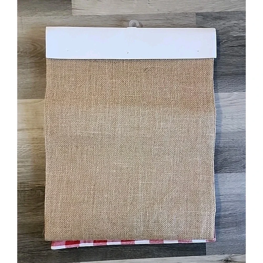 Patriotic Table Runner 16"x80" Red White Blue Plaid Stars Burlap Home Sweet Home - Picture 5 of 5